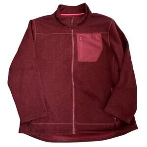 Reel Life Men’s Full Zip Jacket Size XXL Maroon